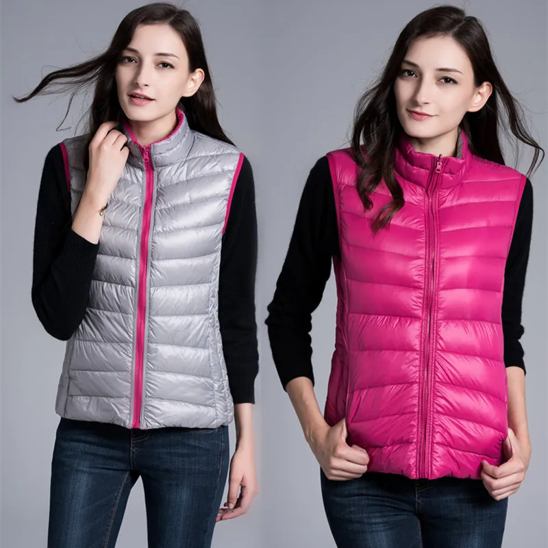 2017 New Winter Womens Two Side White Duck Down Jacket Warm Winter Coats sleeveless Jackets ultra light down jacket women Vest
2017 New Winter Womens Two Side White Duck Down Jacket Warm Winter Coats sleeveless Jackets ultra light down jacket women Vest