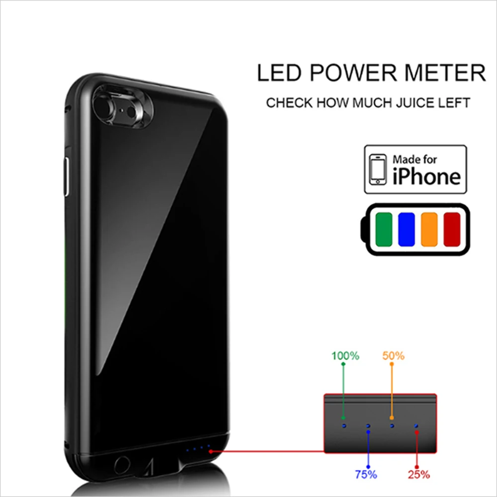 Power Bank Charger For iPhone 7 8 Plus 4000mAh External Battery External USB Port Pack Backup Battery Case For Iphone 7 8
Power Bank Charger For iPhone 7 8 Plus 4000mAh External Battery External USB Port Pack Backup Battery Case For Iphone 7 8