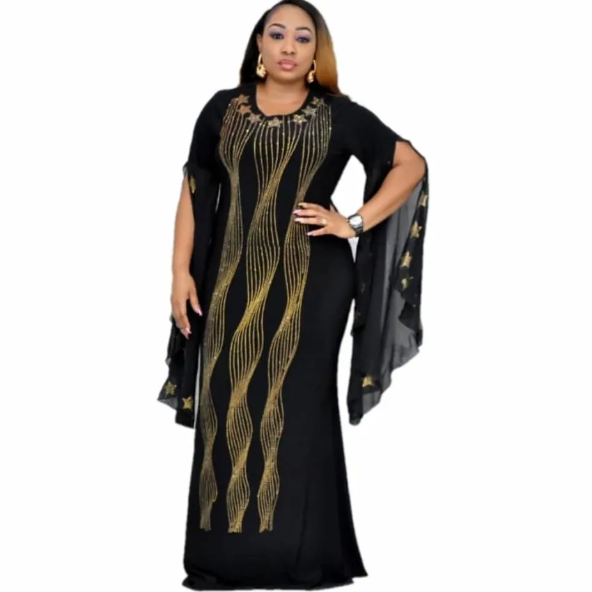 African Dresses for Women Dashiki Diamond African Clothes Bazin Broder Riche Sexy Slim Ruffle Sleeve Robe Evening Long Dress
African Dresses for Women Dashiki Diamond African Clothes Bazin Broder Riche Sexy Slim Ruffle Sleeve Robe Evening Long Dress