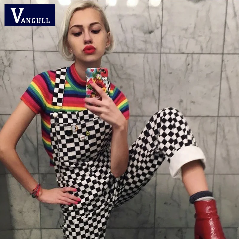 Vangull 3XL 2019 New Retro Hip Hop Black White Plaid Checkerboard Lattice Overalls Women Harajuku Long Pants Jumpsuit Plus Size
Vangull 3XL 2019 New Retro Hip Hop Black White Plaid Checkerboard Lattice Overalls Women Harajuku Long Pants Jumpsuit Plus Size