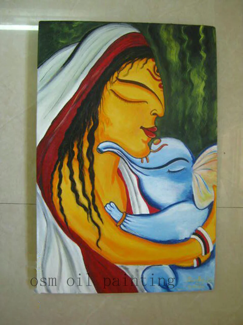 Hand-painted Modern Abstract High Quality Indian Ganesh Oil Painting on Canvas Handmade Ganesh Man and Long Eleghant Kid Paints
Hand-painted Modern Abstract High Quality Indian Ganesh Oil Painting on Canvas Handmade Ganesh Man and Long Eleghant Kid Paints