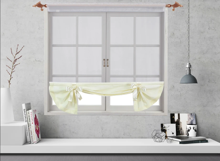 Tulle Color Window Curtain Solid Tulle Voile & Heavy Fabric with Bowknot Curtain for Room Window
Tulle Color Window Curtain Solid Tulle Voile & Heavy Fabric with Bowknot Curtain for Room Window