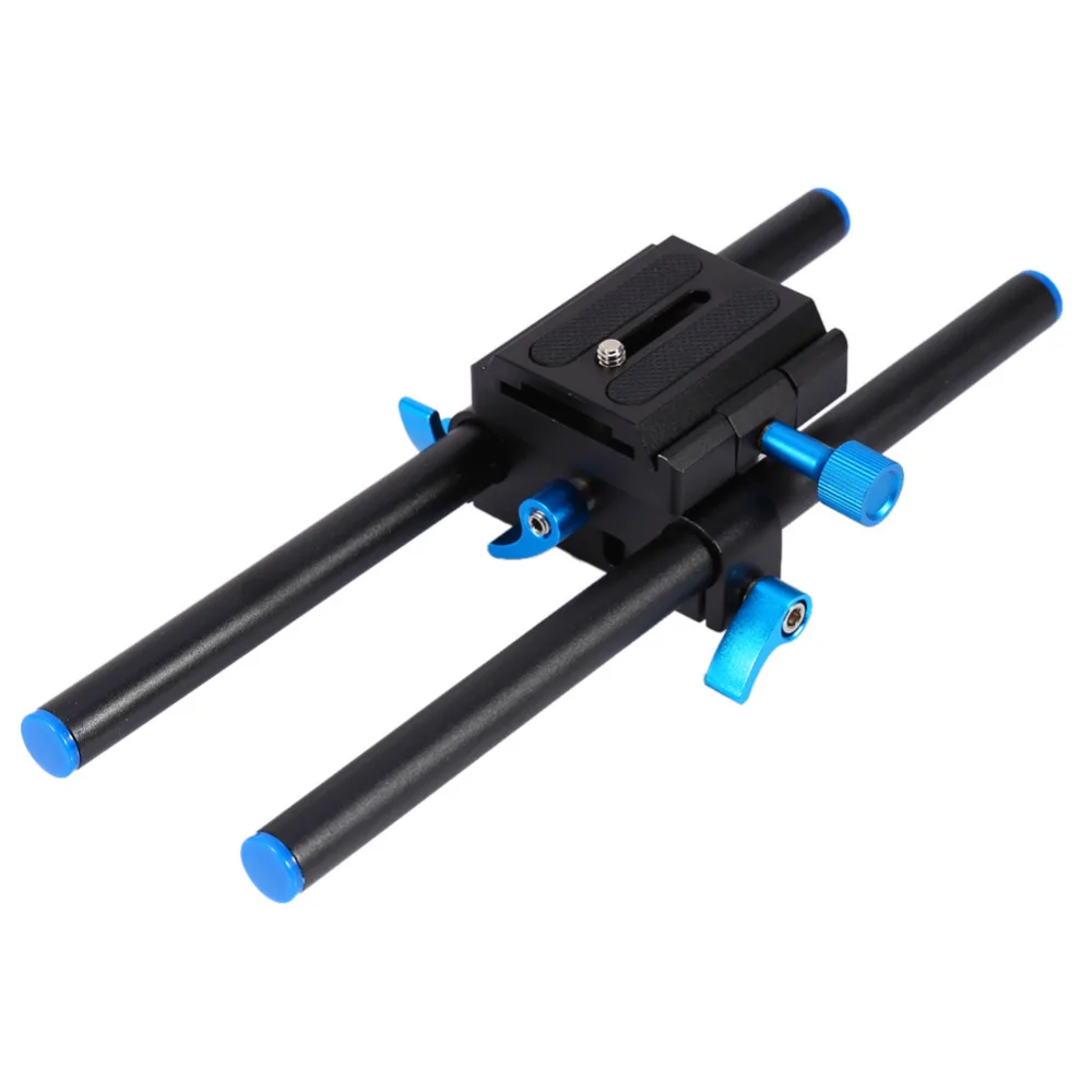 

15mm Rail Rod Support System Baseplate Mount with 1/4"Screw Plate NEW V5B9 for Canon DSLR Follow Focus Rig 5D2 5D 5D3 7D