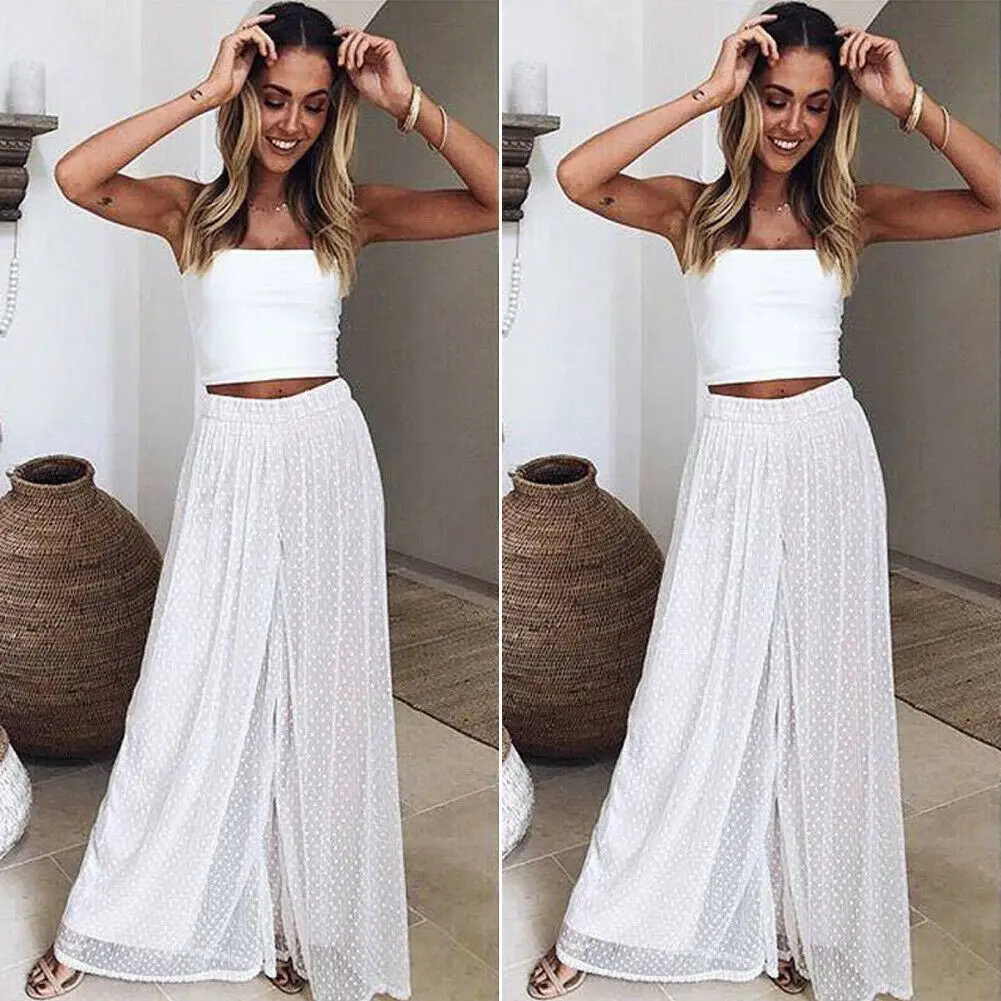 Summer Fashion New Plus Size Womens Floral Print Ladies Wide Leg Palazzo Trousers Loosen White Pants
Summer Fashion New Plus Size Womens Floral Print Ladies Wide Leg Palazzo Trousers Loosen White Pants