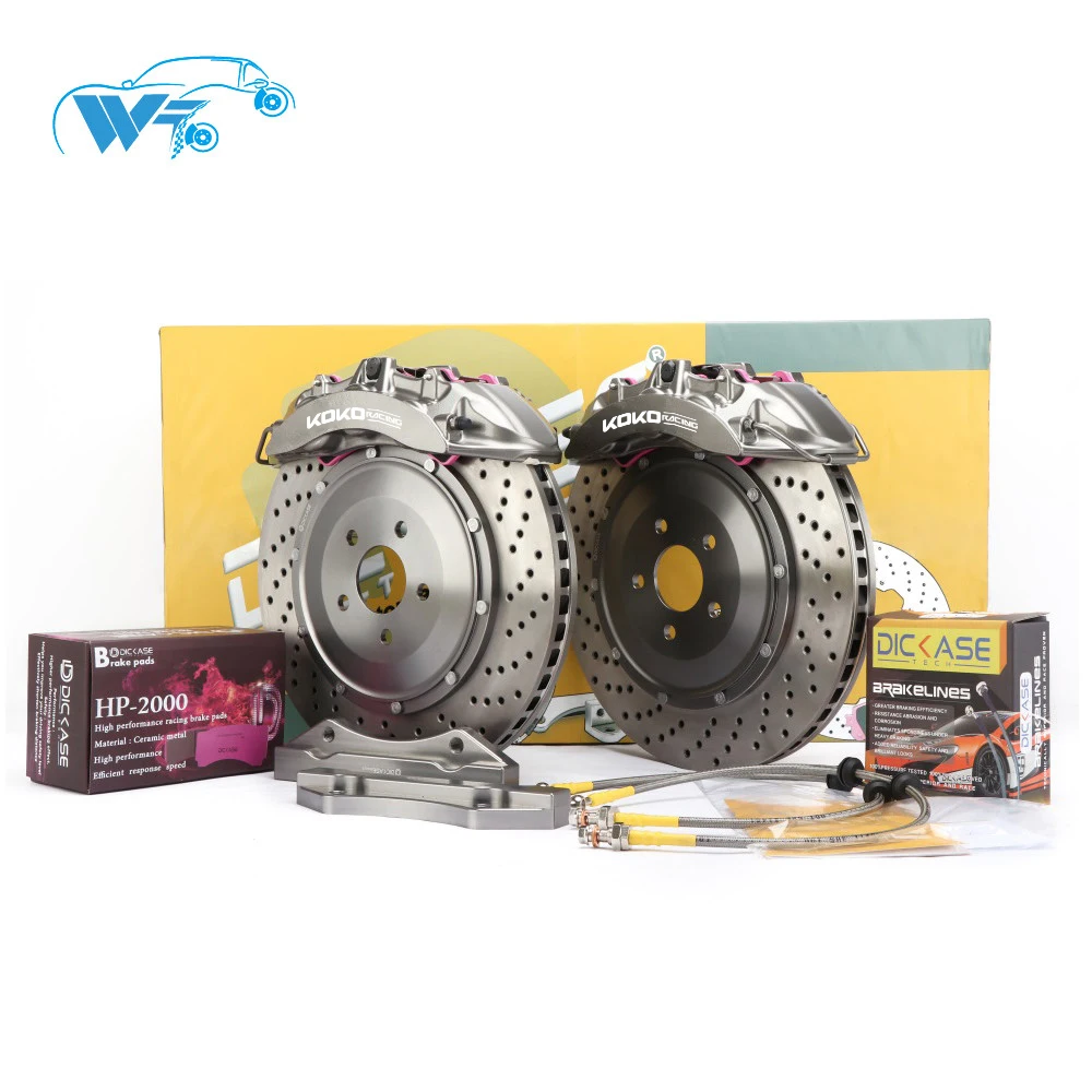 KOKO RACING newest style 2019 brake system 6 pot V6 brake caliper 380*32mm drilled disc high material bracket for Nissan Skyline
KOKO RACING newest style 2019 brake system 6 pot V6 brake caliper 380*32mm drilled disc high material bracket for Nissan Skyline