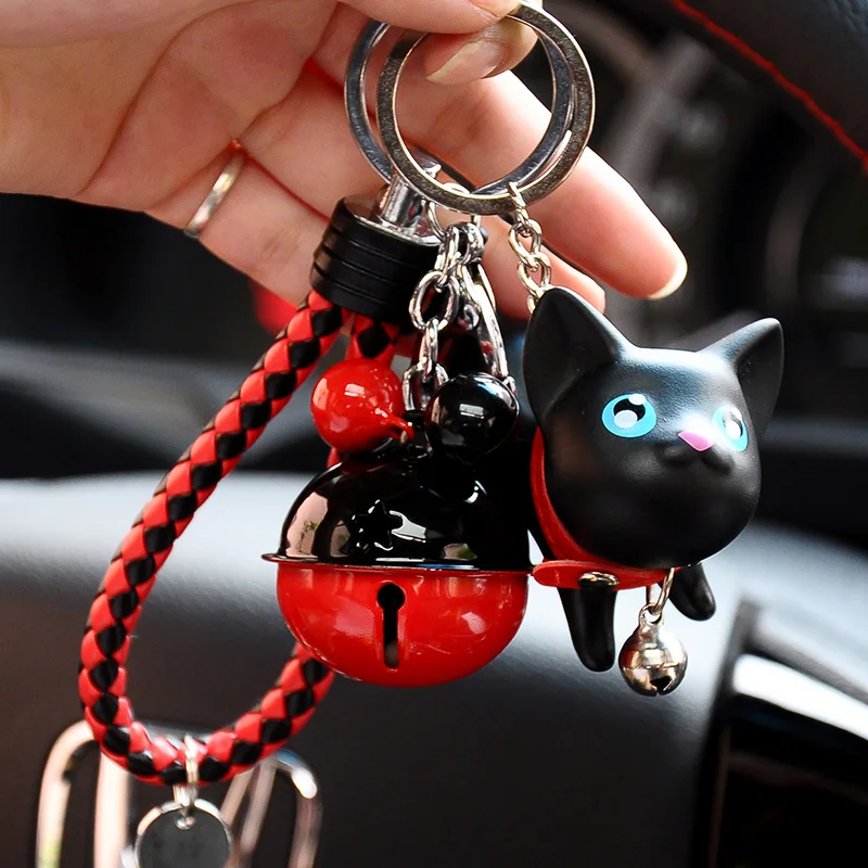 Cartoon Cute Cat Anime Keychain Car Key Chain Leather Rope Small Bells Key Ring Auto Key Chains Charm Bag Accessories Jewelry
Cartoon Cute Cat Anime Keychain Car Key Chain Leather Rope Small Bells Key Ring Auto Key Chains Charm Bag Accessories Jewelry