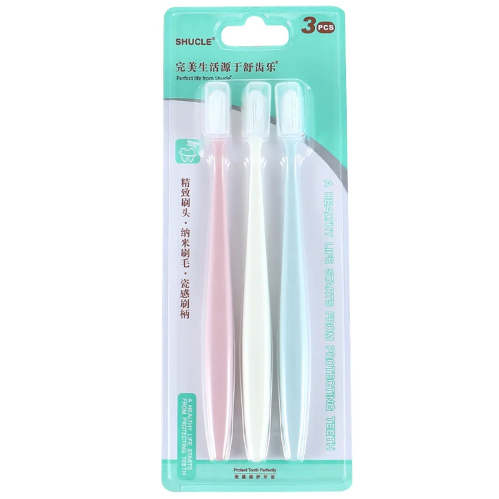 3 Sets of Nano Toothbrush Oral Hygiene Toothbrush Solid Color Portable Couple Toothbrush
3 Sets of Nano Toothbrush Oral Hygiene Toothbrush Solid Color Portable Couple Toothbrush