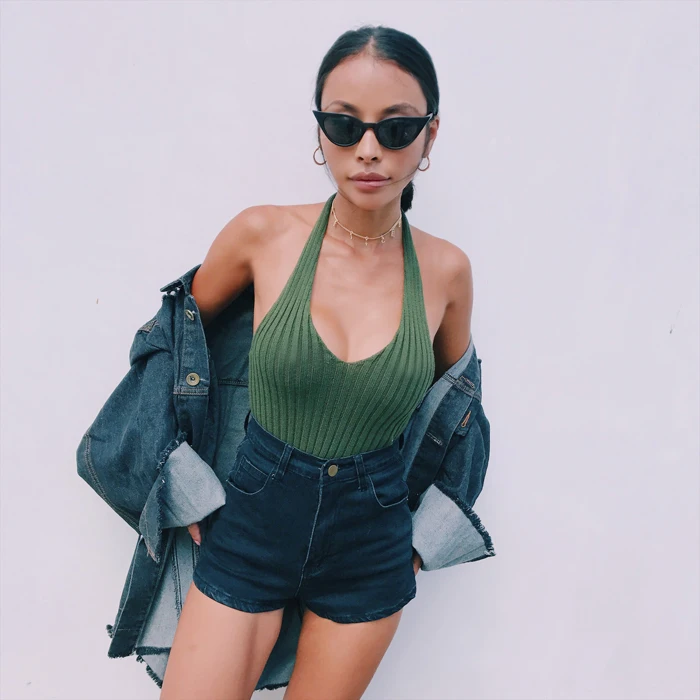 Sexy Tank Top Women Sleeveless Halter Tank Tops Beach Vest Tee Shirt 2019 Summer Knitted Party Club Short Shirts 
Sexy Tank Top Women Sleeveless Halter Tank Tops Beach Vest Tee Shirt 2019 Summer Knitted Party Club Short Shirts