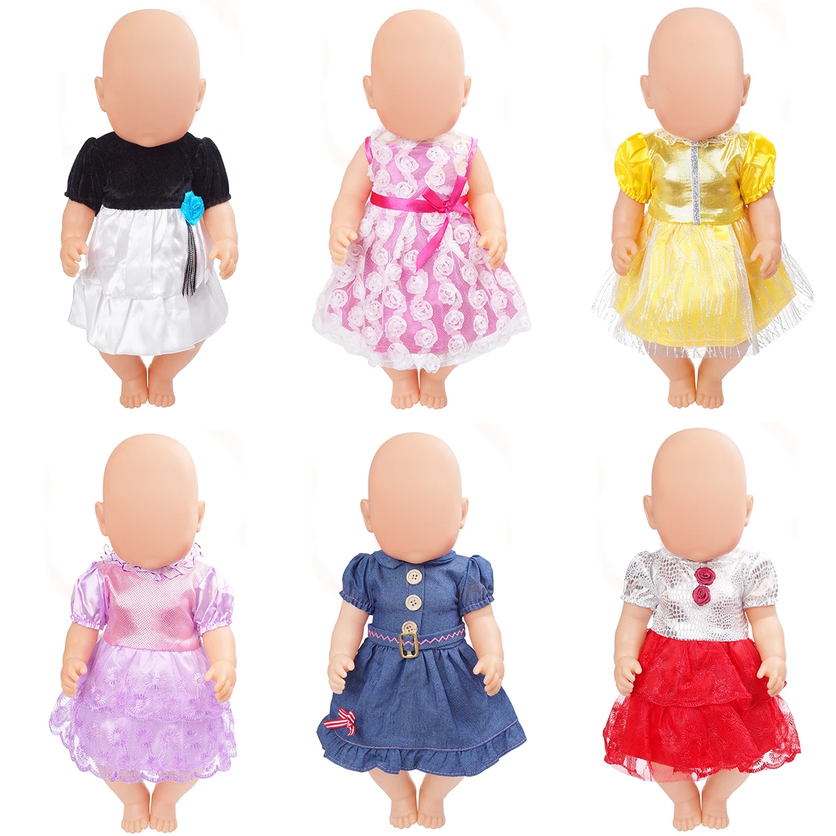 PellyBaby 43cm Baby Doll Clothes Princess Dresses for 17 inch Baby Dolls Accessories
PellyBaby 43cm Baby Doll Clothes Princess Dresses for 17 inch Baby Dolls Accessories