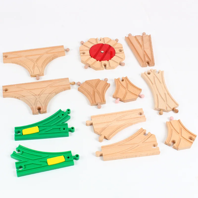 Montażowy zestaw drewnianego pociągu DIY - akcesoria do ręcznego składania, kompatybilne z małymi pociągami, edukacyjne zabawki do wczesnej nauki dla dzieci - Wianko - 10