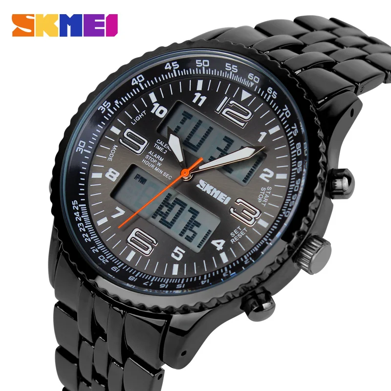 New SKMEI Luxury Brand Men Military Watches Full Steel Men Sports Watches Digital LED Quartz Wristwatches relogio masculino 1032
New SKMEI Luxury Brand Men Military Watches Full Steel Men Sports Watches Digital LED Quartz Wristwatches relogio masculino 1032