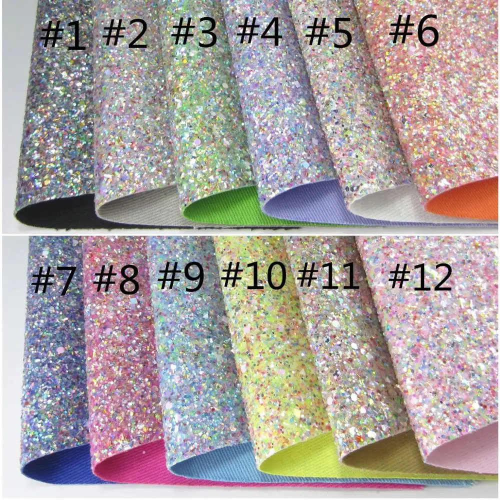 30cmx134cm Chunky Glitter Fabric Leather with same color back 2019 new arraiv for bows decorations AY286
30cmx134cm Chunky Glitter Fabric Leather with same color back 2019 new arraiv for bows decorations AY286