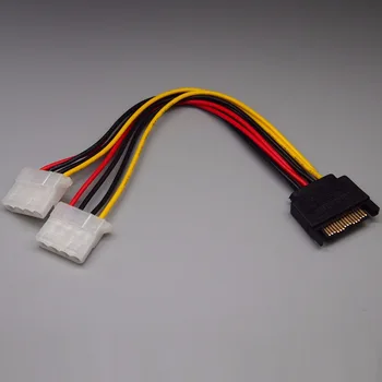 30pcs/lot 15 Pin SATA Male To 2 Port 4 Pin IDE Female Y Splitter Power Adapter Cable SATA to IDE
30pcs/lot 15 Pin SATA Male To 2 Port 4 Pin IDE Female Y Splitter Power Adapter Cable SATA to IDE