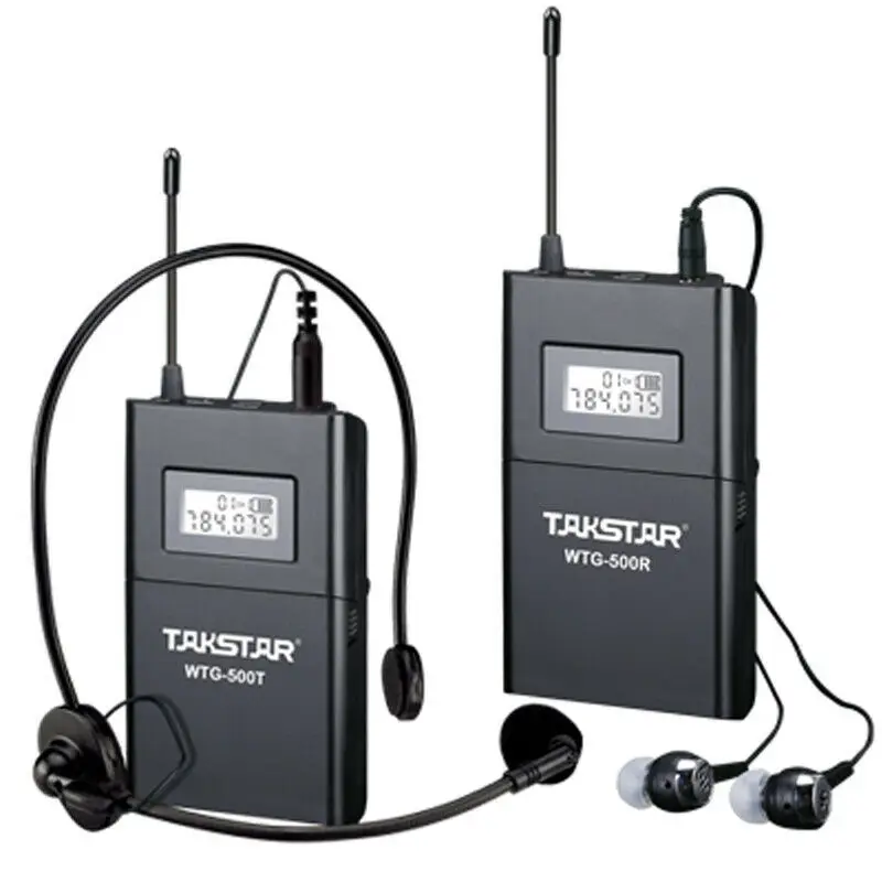 

Takstar WTG-500 Tour Guide Teaching UHF Wireless System 1 Transmitter 1 Receiver