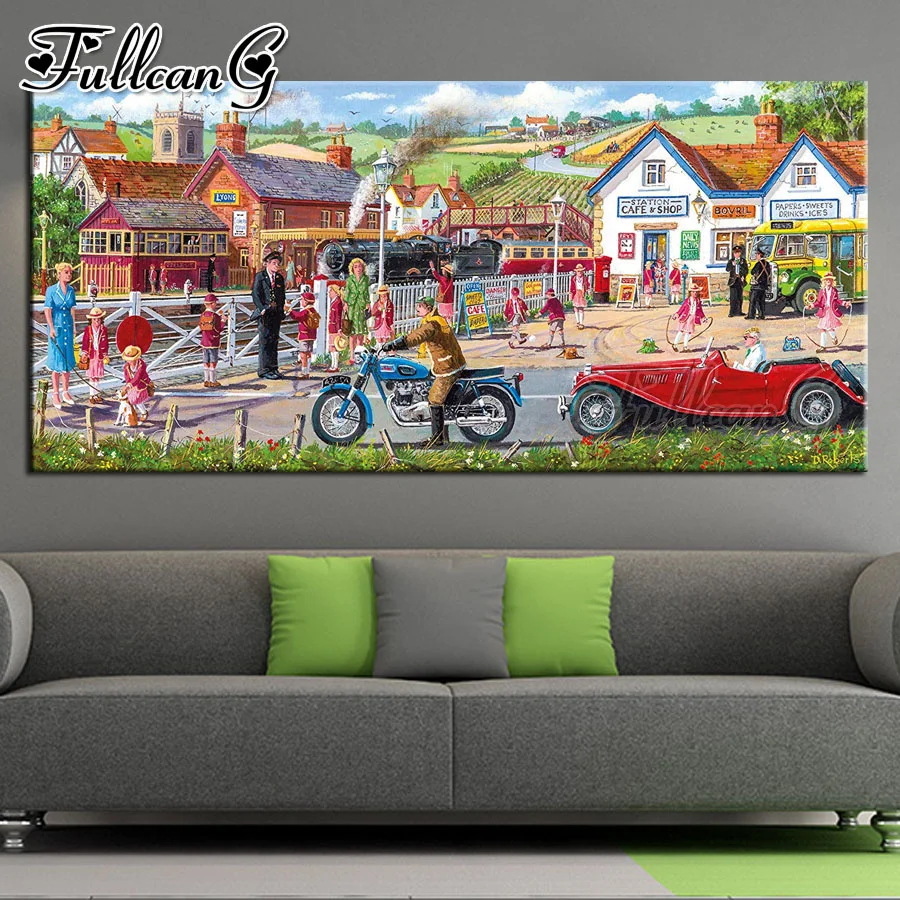 FULLCANG full square/round drill large 5d diy diamond painting train & house mosaic embroidery kids landscape wall decor FC1285
FULLCANG full square/round drill large 5d diy diamond painting train & house mosaic embroidery kids landscape wall decor FC1285