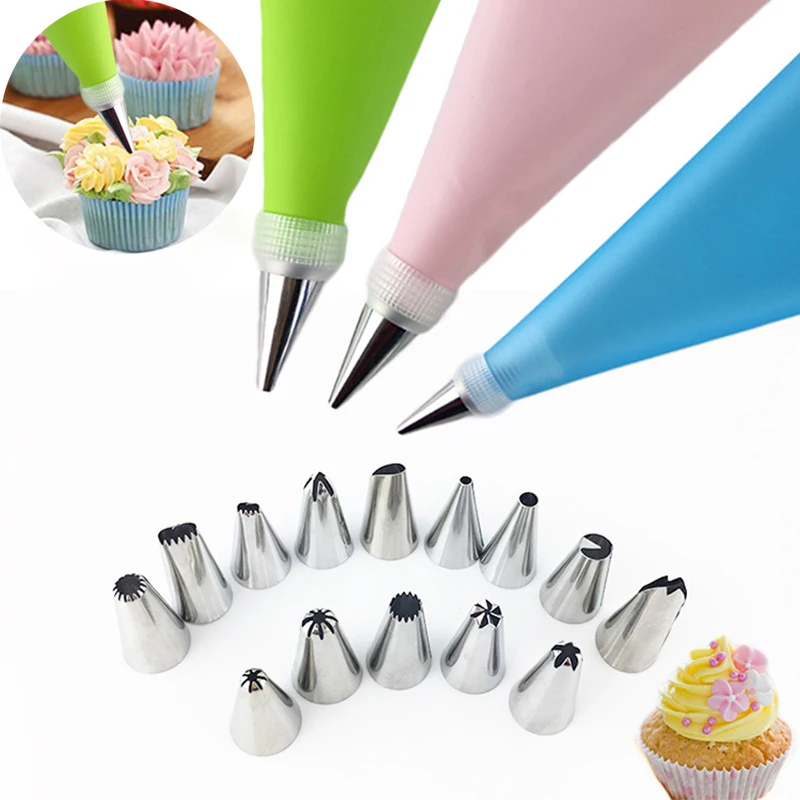 Cake Decorating Tool Kitchen Stainless Steel DIY Nozzle 8pcs/16pcs/Lot Converter Silicone Baking Tools Cream Pastry Bag
Cake Decorating Tool Kitchen Stainless Steel DIY Nozzle 8pcs/16pcs/Lot Converter Silicone Baking Tools Cream Pastry Bag