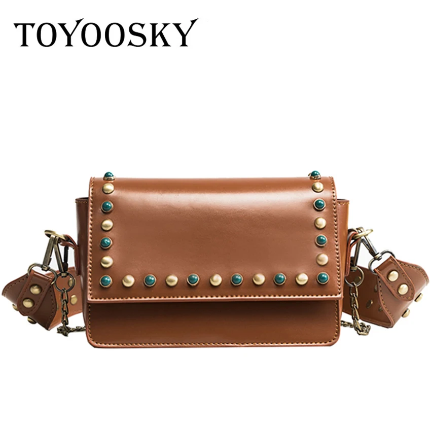 TOYOOSKY Color Rivet Small Flap Women Crossbody Bags Wide Shoulder Strap Messenger Bag Retro Pu Leather Messenger Bag
TOYOOSKY Color Rivet Small Flap Women Crossbody Bags Wide Shoulder Strap Messenger Bag Retro Pu Leather Messenger Bag