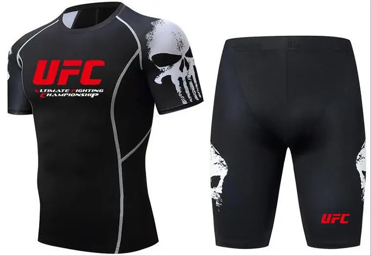 MMA Men's T-shirts UFC Theme Fashion Clothes Fitness Compression Sets T Shirt Men Crossfit Muscle Shirt Fitness Short Pants Tops
MMA Men's T-shirts UFC Theme Fashion Clothes Fitness Compression Sets T Shirt Men Crossfit Muscle Shirt Fitness Short Pants Tops