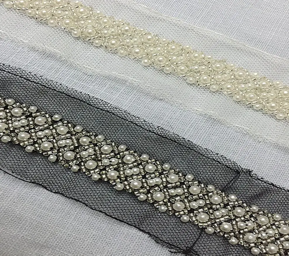 2Yard Handmade Beaded Pearl Bead Sequin Mesh Lace Trim Ribbon For Apparel Sewing DIY Bridal wedding Dress Collar Doll Cap
2Yard Handmade Beaded Pearl Bead Sequin Mesh Lace Trim Ribbon For Apparel Sewing DIY Bridal wedding Dress Collar Doll Cap