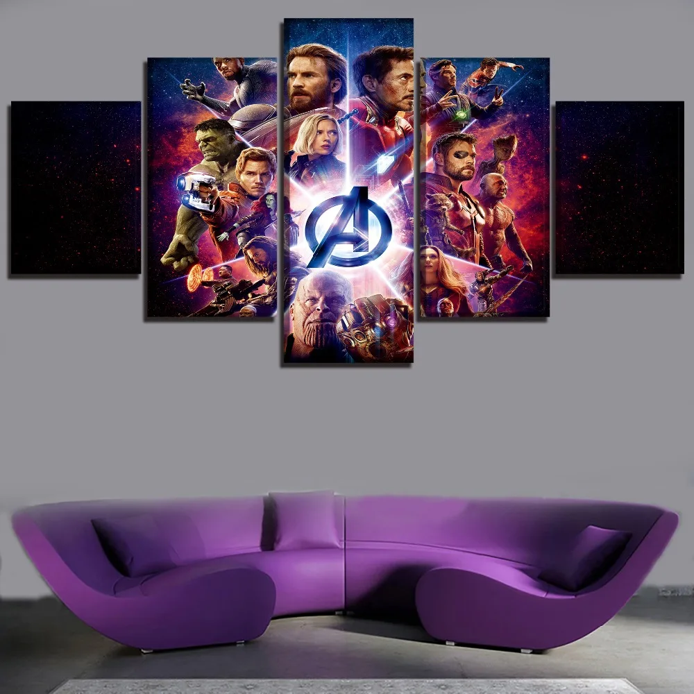 High Quality Canvas Print Painting Home Decor Framework 5 Panel Movie Avengers 3 Infinity War Poster Superheroes Modular Picture
High Quality Canvas Print Painting Home Decor Framework 5 Panel Movie Avengers 3 Infinity War Poster Superheroes Modular Picture
