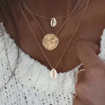 New Bohemia Multilayer Shell Pendant Necklace For Women Long Chain Round Charm Statement 2019 Collares Necklace Wedding Jewelry
New Bohemia Multilayer Shell Pendant Necklace For Women Long Chain Round Charm Statement 2019 Collares Necklace Wedding Jewelry