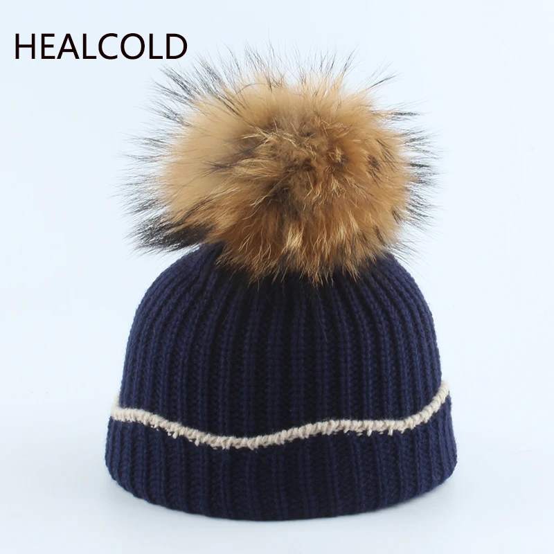 Kids Winter Hats Real Fur Pompom Hat Knitted Warm Beanies For Children Girls And Boys 2019
Kids Winter Hats Real Fur Pompom Hat Knitted Warm Beanies For Children Girls And Boys 2019