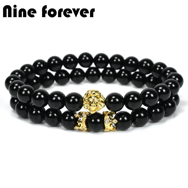 Nine forever lion crown charms bracelets for women natural stone beads bracelet men jewelry pulseira masculina feminina bileklik
Nine forever lion crown charms bracelets for women natural stone beads bracelet men jewelry pulseira masculina feminina bileklik