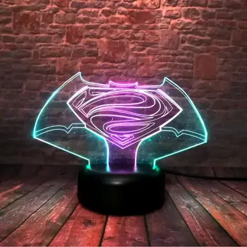 3D Nightlight LED Mixed Colors Changing Light Avengers Figure DC Logo Superman Figure Model Light-up Toys
3D Nightlight LED Mixed Colors Changing Light Avengers Figure DC Logo Superman Figure Model Light-up Toys