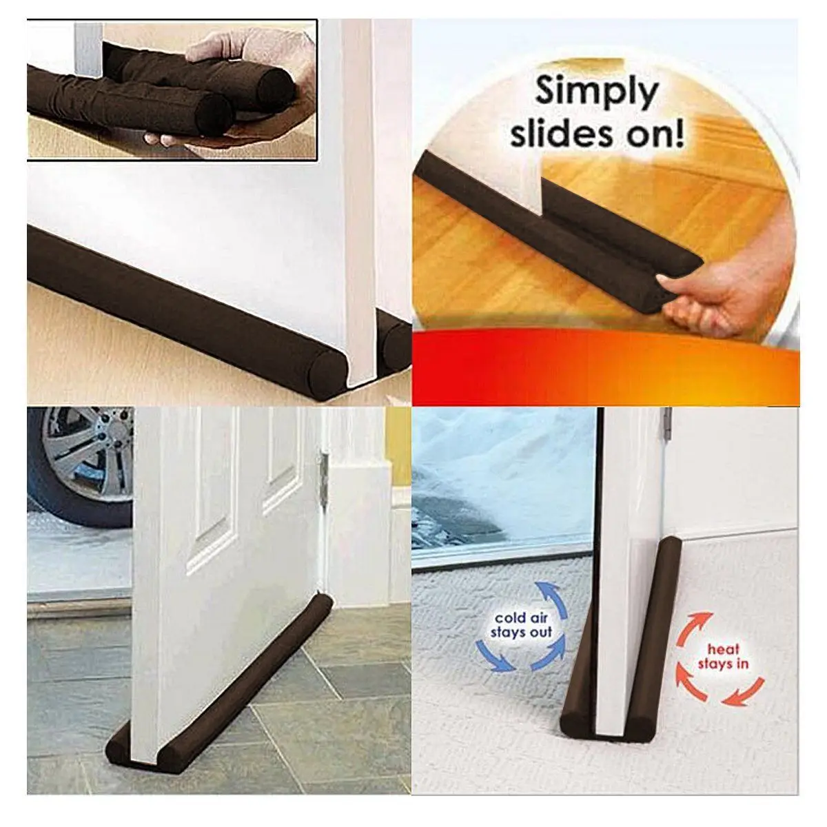 Brown Twin Door Draft Dodger Guard Stopper Energy Saving Protector Doorstop For Door Accessories
Brown Twin Door Draft Dodger Guard Stopper Energy Saving Protector Doorstop For Door Accessories