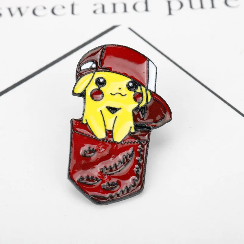 Cartoon Pikachu Brooches and Enamel Pin Pokeman Brooch Gift for Women Men Clothes Decoration
Cartoon Pikachu Brooches and Enamel Pin Pokeman Brooch Gift for Women Men Clothes Decoration