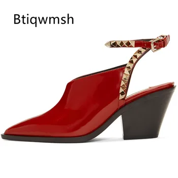 2019 Studded Leather Sandals Women Pointed Toe Gold Rivet Ankle Strap High Heel Wedges Shoes Woman Sexy Mule Female Dress Shoes
2019 Studded Leather Sandals Women Pointed Toe Gold Rivet Ankle Strap High Heel Wedges Shoes Woman Sexy Mule Female Dress Shoes