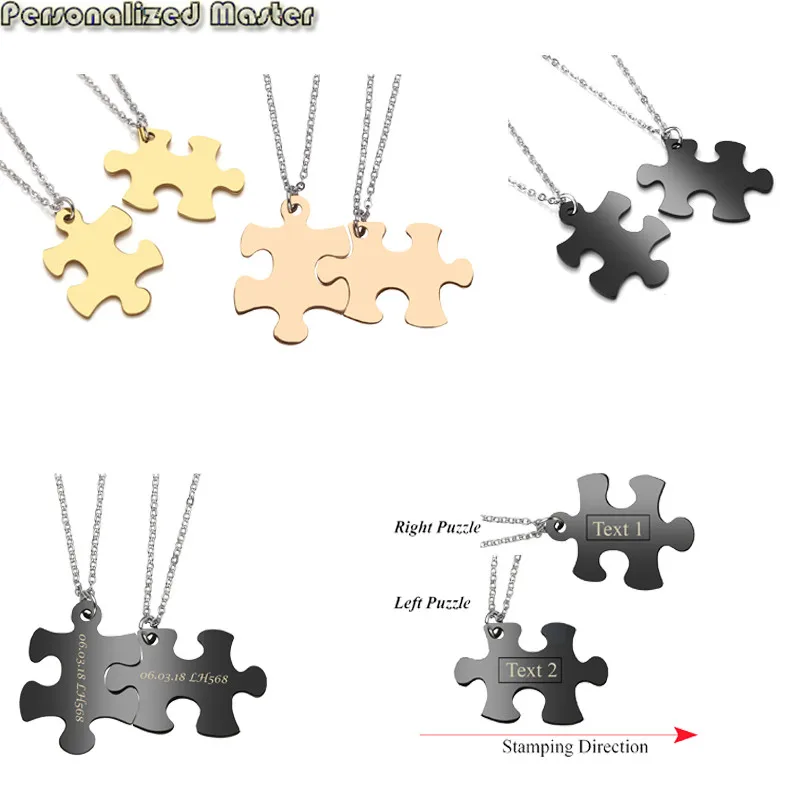 Personalized Master 2PCS Personalized Custom Engraved Couple Necklaces Matching Puzzle Dog Tag Pendant His and Hers Necklace
Personalized Master 2PCS Personalized Custom Engraved Couple Necklaces Matching Puzzle Dog Tag Pendant His and Hers Necklace