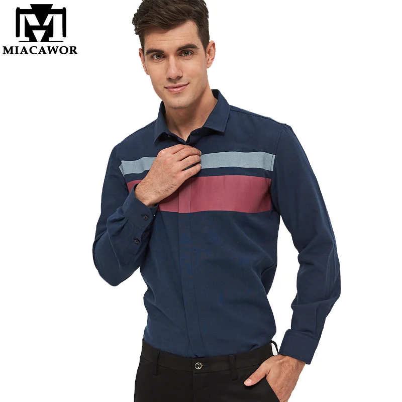 MIACAWOR 2019 New Brand Design Men Casual Shirts Autumn Full Sleeve Camisa Masculina Slim Fit Camisa Social MC317
MIACAWOR 2019 New Brand Design Men Casual Shirts Autumn Full Sleeve Camisa Masculina Slim Fit Camisa Social MC317