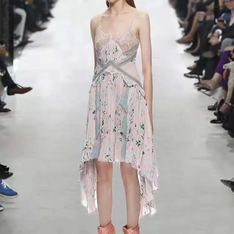 HANZANGL Casual Dresses 2019 Spring Summer Women Dress Fashion Elegant Sleeveless V-neck Print Patchwork Lace Pleated Dress
HANZANGL Casual Dresses 2019 Spring Summer Women Dress Fashion Elegant Sleeveless V-neck Print Patchwork Lace Pleated Dress