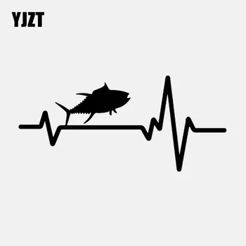 YJZT 16.8CM*7.8CM Car Sticker Heart Beat Line Animal Fish Fishing Tuna Albacore Blue Fin Vinyl Decal Black/Silver C24-0538
YJZT 16.8CM*7.8CM Car Sticker Heart Beat Line Animal Fish Fishing Tuna Albacore Blue Fin Vinyl Decal Black/Silver C24-0538