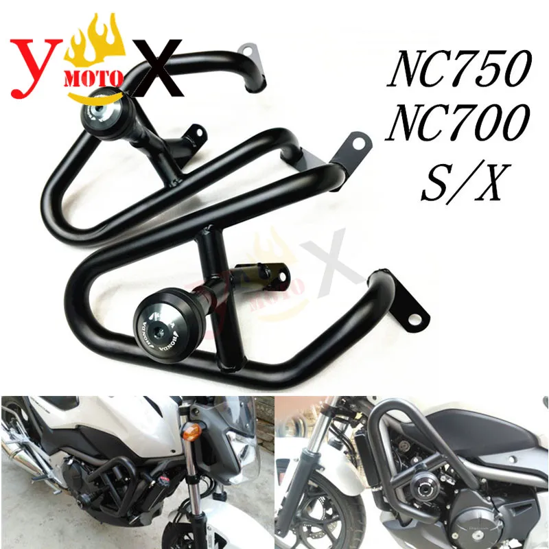 NC750S NC700X Motorcycle Modification Sport Trick Crash Bar Engine Guards Protector W/ Side Crash Slider For Honda NC750 NC700
NC750S NC700X Motorcycle Modification Sport Trick Crash Bar Engine Guards Protector W/ Side Crash Slider For Honda NC750 NC700