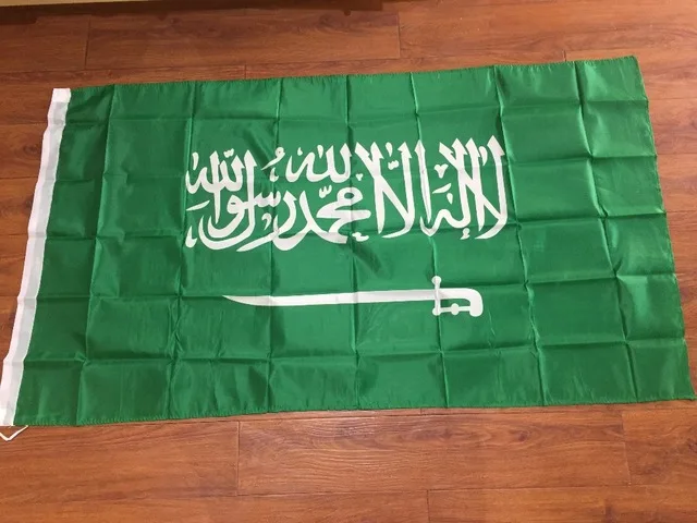 Saudi Arabia flag 90 * 150cm flag hoist flags are selling custom shop 100% polyester celebration decoration
Saudi Arabia flag 90 * 150cm flag hoist flags are selling custom shop 100% polyester celebration decoration