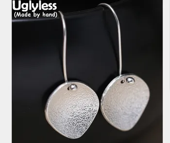 Uglyless Real S990 Fine Silver Women Handmade Frosted Jewelry Abstract Heart-shape Dangle Earrings Fashion Ethnic Brincos Bijoux
Uglyless Real S990 Fine Silver Women Handmade Frosted Jewelry Abstract Heart-shape Dangle Earrings Fashion Ethnic Brincos Bijoux