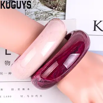 KUGUYS Fashion Jewelry Resin Render Pattern Wide Bangles for Women Round Colorful Large Bracelet Trendy Accessories
KUGUYS Fashion Jewelry Resin Render Pattern Wide Bangles for Women Round Colorful Large Bracelet Trendy Accessories
