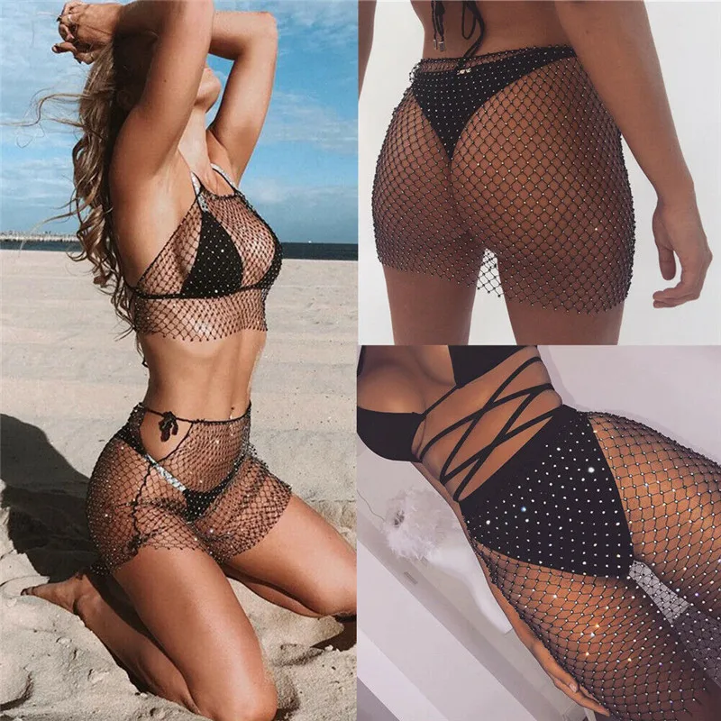 2019 New Summer Sexy Women's Crystal Mesh Shiny Evening Party Mini Skirts Bikini Cover Ups Holiday Bathing Suit Beachwear Skirts
2019 New Summer Sexy Women's Crystal Mesh Shiny Evening Party Mini Skirts Bikini Cover Ups Holiday Bathing Suit Beachwear Skirts