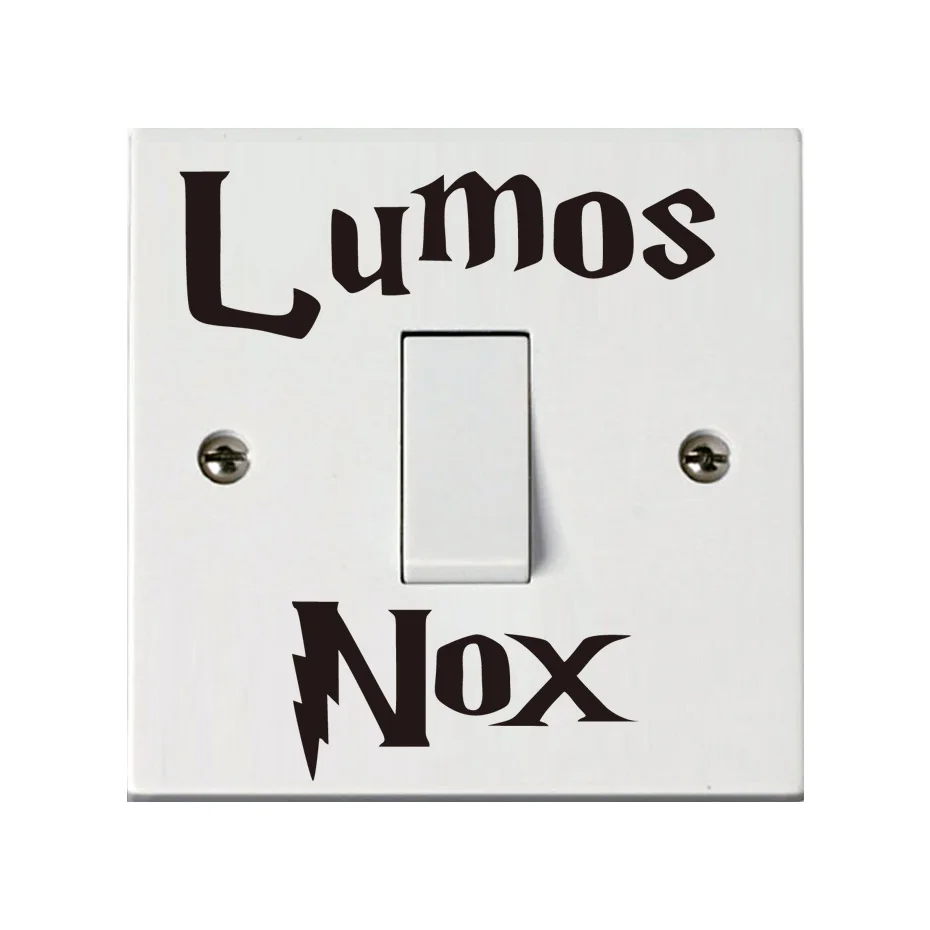 Lumos Nox Quote Vinyl Wall Stickers Light Switch Stickers Diy Art Wallpaper Poster decals For Kids Room Living room Home Decor
Lumos Nox Quote Vinyl Wall Stickers Light Switch Stickers Diy Art Wallpaper Poster decals For Kids Room Living room Home Decor
