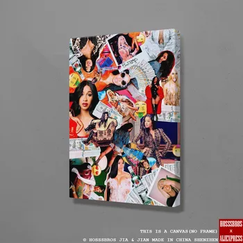Cardi B rapper Vintage Poster Painting Wall Art Frame Canvas For Teens Home Study Dorm room Art Framed Wooden Decoration Prints
Cardi B rapper Vintage Poster Painting Wall Art Frame Canvas For Teens Home Study Dorm room Art Framed Wooden Decoration Prints