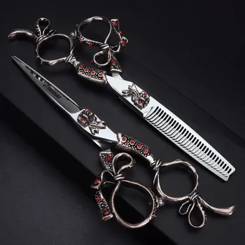 2pcs Salon Hair Cutting Thinning Scissors Barber Shears Hairdressing Set 6 inch Styling Tool Hair scissors 440c
2pcs Salon Hair Cutting Thinning Scissors Barber Shears Hairdressing Set 6 inch Styling Tool Hair scissors 440c