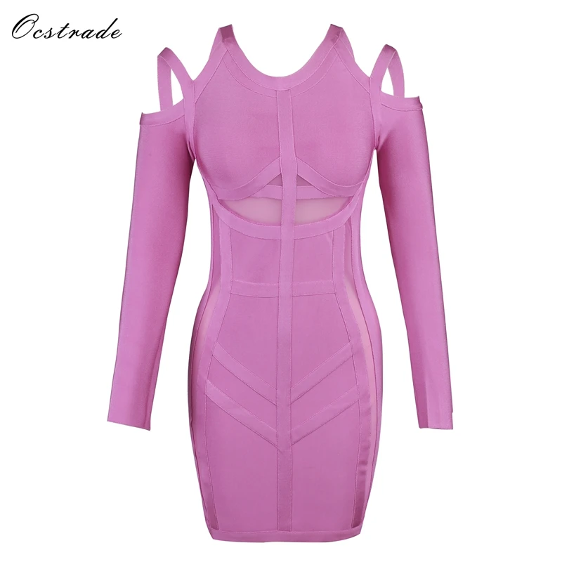 Ocstrade Sexy Party Mesh Dress 2019 New Arrival Women Salmon Pink Cut Out Shoulder Bodycon Long Sleeve Bandage Dress
Ocstrade Sexy Party Mesh Dress 2019 New Arrival Women Salmon Pink Cut Out Shoulder Bodycon Long Sleeve Bandage Dress