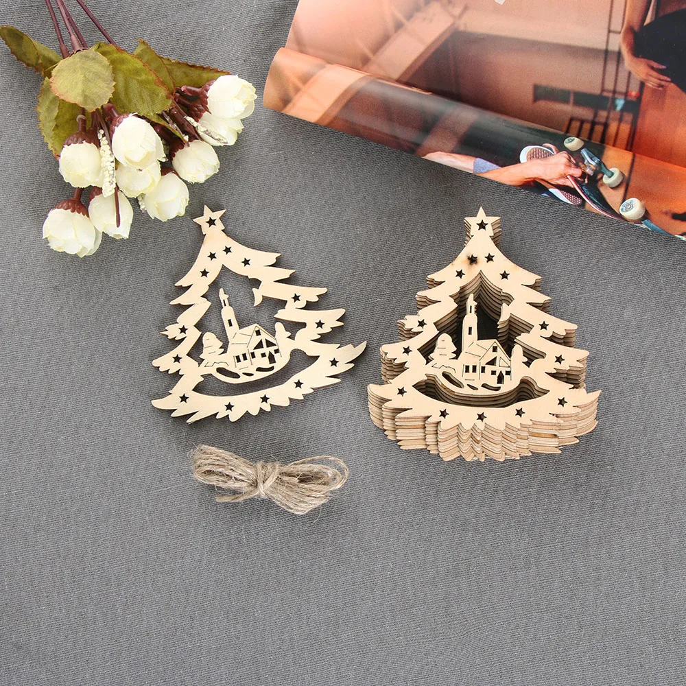 10Pcs/Pack Natural Wooden Pendants Christmas Tree House Scrapbooking Christmas Hanging Christmas Xmas Ornament Decoration
10Pcs/Pack Natural Wooden Pendants Christmas Tree House Scrapbooking Christmas Hanging Christmas Xmas Ornament Decoration