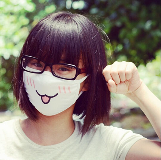 

1 PC Cute Kawaii Anime Kaomoji-kun Emotiction Mouth-muffle Winter Cotton Funny Mouth Anti-Dust Face Mask