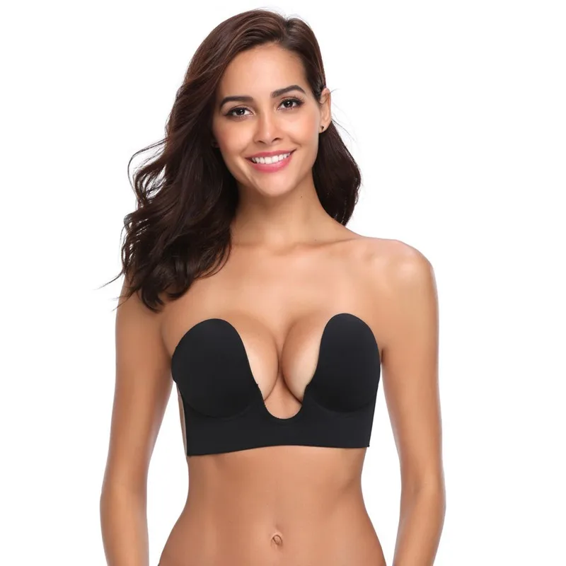 Plunge U Sexy Invisible Adhesive Seamless Bra brassiere Strapless Bra Push Up Bralette Sexy Bras for Bikini Wedding Party Dress
Plunge U Sexy Invisible Adhesive Seamless Bra brassiere Strapless Bra Push Up Bralette Sexy Bras for Bikini Wedding Party Dress