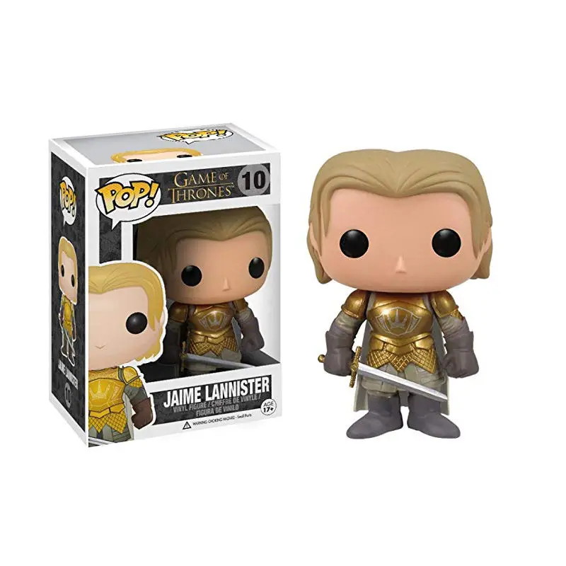 FUNKO POP New Game of Thrones Jaime Lannister 10# Vinyl Action Figures Collection Model Toys for Children Christmas Gift
FUNKO POP New Game of Thrones Jaime Lannister 10# Vinyl Action Figures Collection Model Toys for Children Christmas Gift