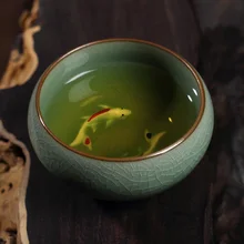 Longquan Celadon Tea Maker Cup Pisces Porcelain Tea Cups Lce Crack Multicolor Glaze Carp Cup
Longquan Celadon Tea Maker Cup Pisces Porcelain Tea Cups Lce Crack Multicolor Glaze Carp Cup