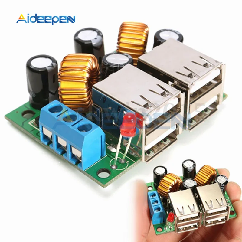 4 USB Port A5268 Chip Step Down Transformer Converter Board Module DC 12V 24V 40V to 5V 5A 25W For MP3/MP4 Phone Car Equipment
4 USB Port A5268 Chip Step Down Transformer Converter Board Module DC 12V 24V 40V to 5V 5A 25W For MP3/MP4 Phone Car Equipment